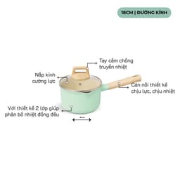 Quánh chống dính có nắp thủy tinh 2