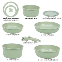 Combo nồi chảo chống dính 3
