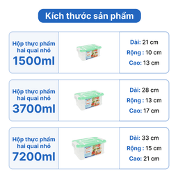 Hộp thực phẩm hai quai lớn 7200ml 3